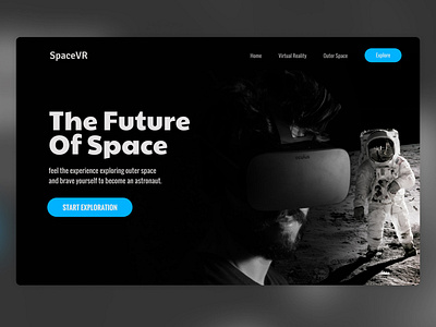 Virtual Reality Outer Space design figma indonesia landing page ui webdesign