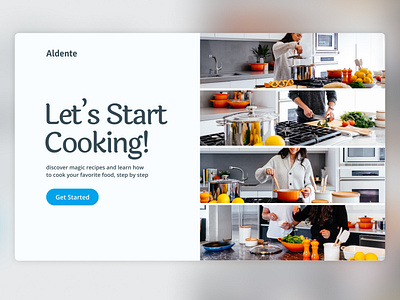 Aldente - Cooking Step by Step cooking design figma indonesia landing page ui webdesign