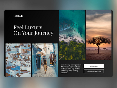 Latitude - Luxury Travel Service design figma indonesia landing page travel ui webdesign