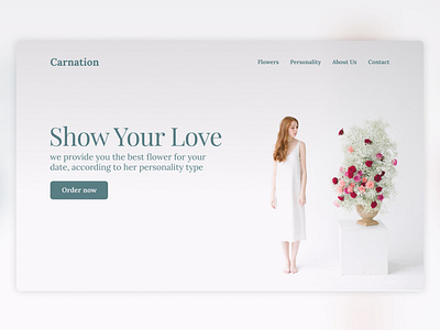 Carnation Florist - Provide Best Flower by Personality clean ui design figma indonesia landing page minimalist ui webdesign