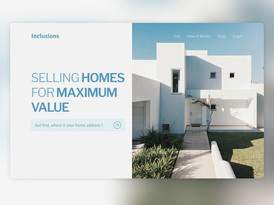 Inclusions - Home Selling Web clean ui design figma indonesia landing page minimalist property ui webdesign