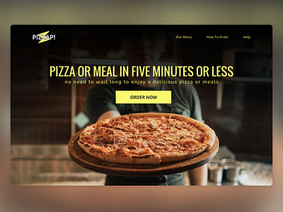 Pizzap - Pizza & Meal Restaurant design figma indonesia landing page ui webdesign