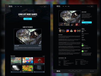 White Noise Indie Games Seller Web design exploration figma indonesia landing page ui webdesign