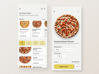 Pizzap - Pizza Resto Apps app apps apps design design figma food indonesia pizza ui