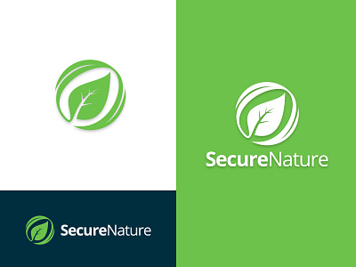 Secure Nature Logo branding clean design flat graphic design illustration illustrator logo minimal typography vector