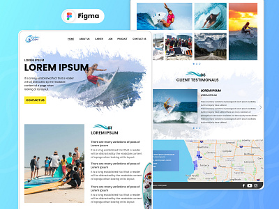 Surfing Website branding clean design graphic design logo minimal ui