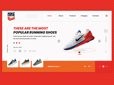 Nike Website Landing Page branding clean design graphic design illustration minimal ui