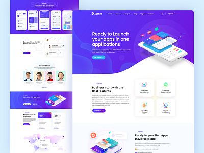 Zomia - App Showcase Landing Page