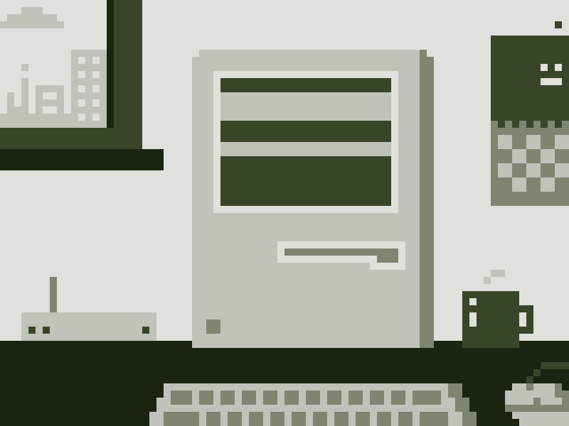 Flicker computer gif illustration retro