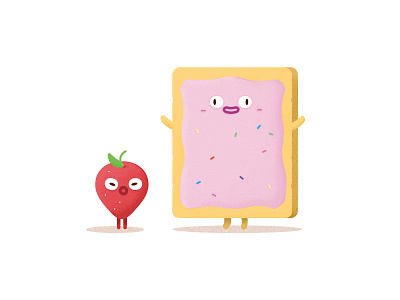 Strawberry Poptart food illustration poptart strawberry