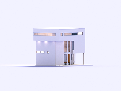 Duo House 3d 3d art architecture house illustration magicavoxel minimal modern render voxel voxelart