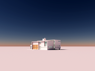 Dawn 3d architecture dawn house illustration magicavoxel minimal render voxel voxelart