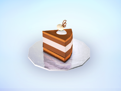 Low Poly Cake 3d cake chocolate food low poly maya render slice