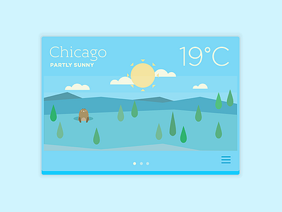 Party Sunny animal app chicago flat groundhog illustration vector weather