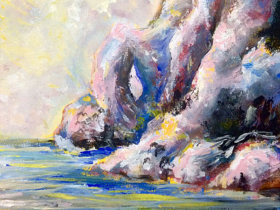 Cove acrylic nature ocean painting