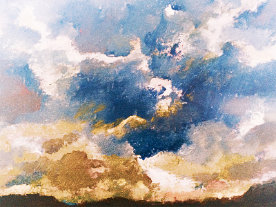 Splotch acrylic cloud painting sky