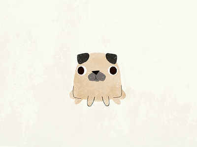 Pug animal dog illustration pug