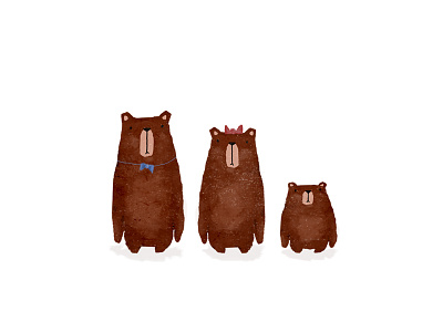 Three Bears animal bears cartoon illustration