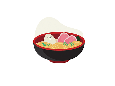 Ramen egg food illustration noodle ramen