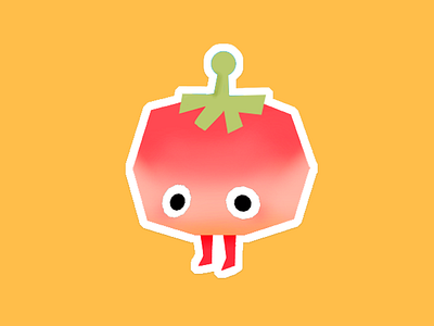 Mr. Tomato illustration stickermule tomato