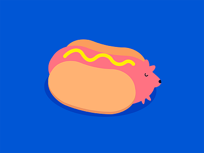 Halloweenie dog halloween hot dog illustration