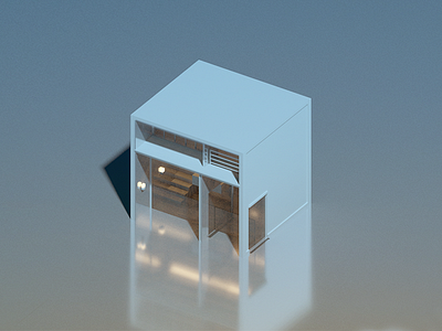 Minimal House II 3d architecture house illustration isometric minimal voxel voxelart
