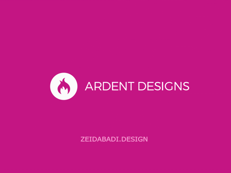 Suggested design for the ARDENT DESIGNS logo 2d aftereffects animated animation 2d art artist illustration logo logo animation zeidabadi