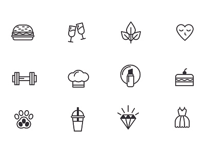 ICON SET ITEM branding design flat icon illustration illustrator vector