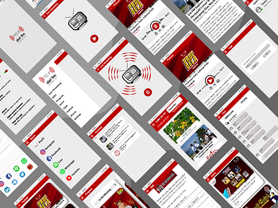 Redesign Radio Del FM app delfm design design app illustration illustrator logo mobile app mobile app design mobile design mobile ui redesign ui ux vector