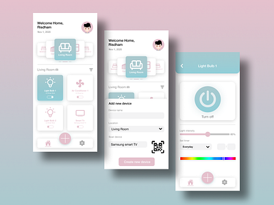 Smart Living App UI activities app color palette home mobile app design mobile design mobile ui moblieapp productdesign smarthome smartliving ui uidesign uiux ux uxdesign