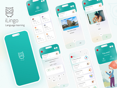 Language Learning App android app application course english ilingo ios language learning language school learn learning app mobile mobile app teacher