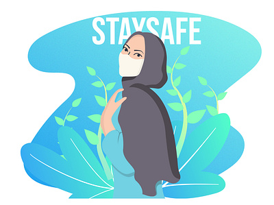 STAY SAFE! abstract animation art branding design flat illustration illustrator minimal stayhome staysafe ui vector