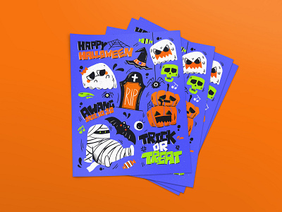 Happy Halloween！ illustration sticker