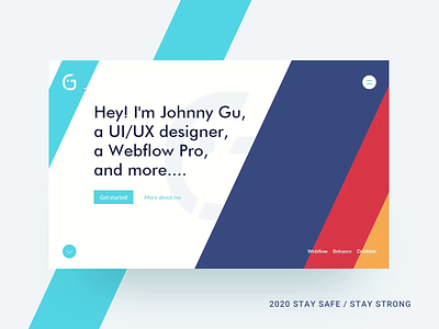 2020, New version of personal site branding clean ui design landing page logo minimalism typography ui web webflow