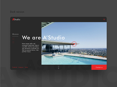 Landing page of a  architectural design studio