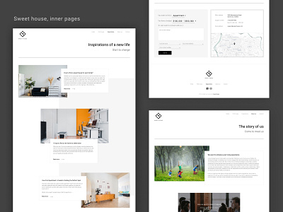 Sweet house inner pages branding clean ui design minimalism studio typography ui ux web webflow