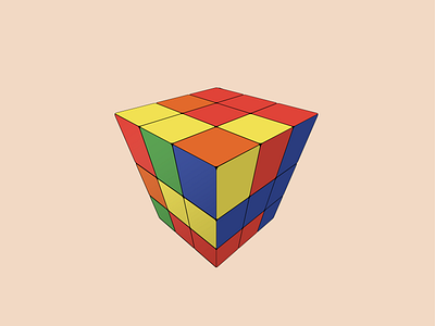 Rubik's cube 3d cube design illustration puzzle rubik rubiks cube rubix cube vector