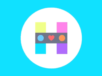 H for Heart brand color design h icon illustration logo ui uiux web