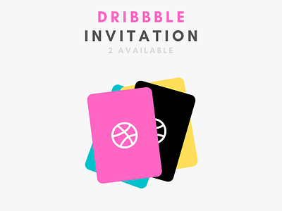 Dribbble Invitation Available for 2 available branding debut designer dribbble illustration invitation invite join logo social ui web