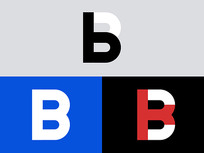 Simple "B" Alphabet Design Logo