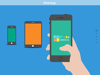 Istartup - Flatomedia Inc. design dribbble flat internet startup web