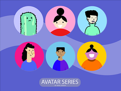 Avatar Series by Bake.design avatar design download flat freebies illustration ui vector