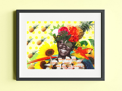 Collage style-Tropical Party collage collageart design digitalart digitalcollage fineart flower girl graphic design illustration party tropical