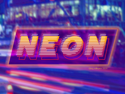 NEON WORLD cyberpunk design digitalart graphic design logo neon photography text text effect type typo typographic