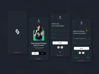 Dsociety Mobile App Login graphic design ui