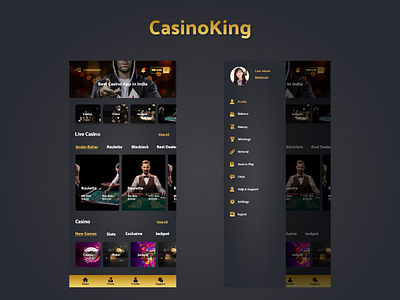 Casino king APP Screens