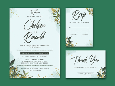 Wedding Invitation announcement card celebration ceremony detail details direction elegant escort invitation love marriage married menu modern pack package packaging print print ready