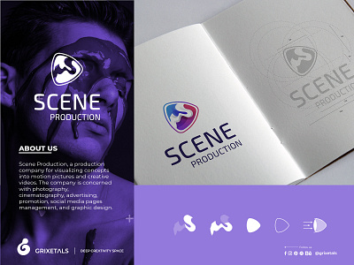 Scene Production Brand Design agency branding design flat graphicdesign logo photography production