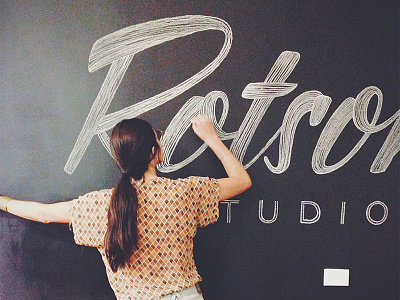 Rotson Studios chalk hand drawn lettering logotype type