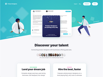 Product Designers: Homepage marketing product design